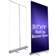 40x79 Display Banner Stand Retractable Deluxe