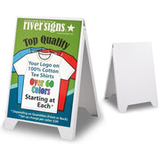 Sidewalk A Frame Sandwich Board Sign White