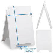 Sidewalk A Frame Sandwich Board Sign White