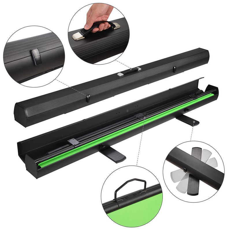InstaHibit Green Screen Chromakey Backdrop Collapsible Floorstand