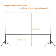 TheDisplayOutlet 8x10 ft Adjustable Metal Photo Backdrop Stand Image
