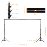 TheDisplayOutlet 8x10 ft Adjustable Metal Photo Backdrop Stand Image