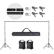 TheDisplayOutlet 8x10 ft Adjustable Metal Photo Backdrop Stand Image