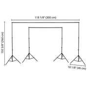 TheDisplayOutlet 8x10 ft Adjustable Metal Photo Backdrop Stand Image