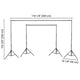 TheDisplayOutlet 8x10 ft Adjustable Metal Photo Backdrop Stand Image