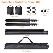 TheDisplayOutlet 8x10 ft Adjustable Metal Photo Backdrop Stand Image