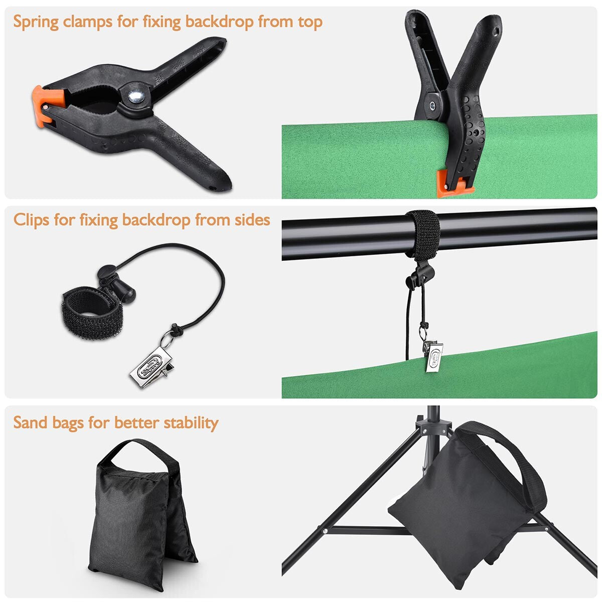 8x10 ft Adjustable Metal Photo Backdrop Stand