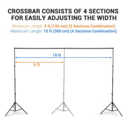 TheDisplayOutlet 8x10 ft Adjustable Metal Photo Backdrop Stand Image