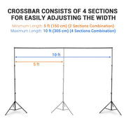 TheDisplayOutlet 8x10 ft Adjustable Metal Photo Backdrop Stand Image