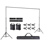 TheDisplayOutlet 7x10 ft Adjustable Metal Photo Backdrop Stand, 1ct/pack Image
