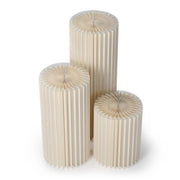TheDisplayOutlet 3ct. White Paper Display Pedestals Grouped Plinths (16",24",32") Image