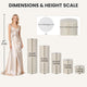 TheDisplayOutlet 5ct. White Paper Display Pedestals Grouped Plinths (8",16",24",32",40") Image