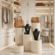 TheDisplayOutlet 5ct. White Paper Display Pedestals Grouped Plinths (8",16",24",32",40") Image