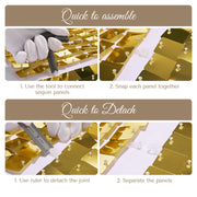 Square Shimmer Wall Decorative Signs Tradeshow Backdrop