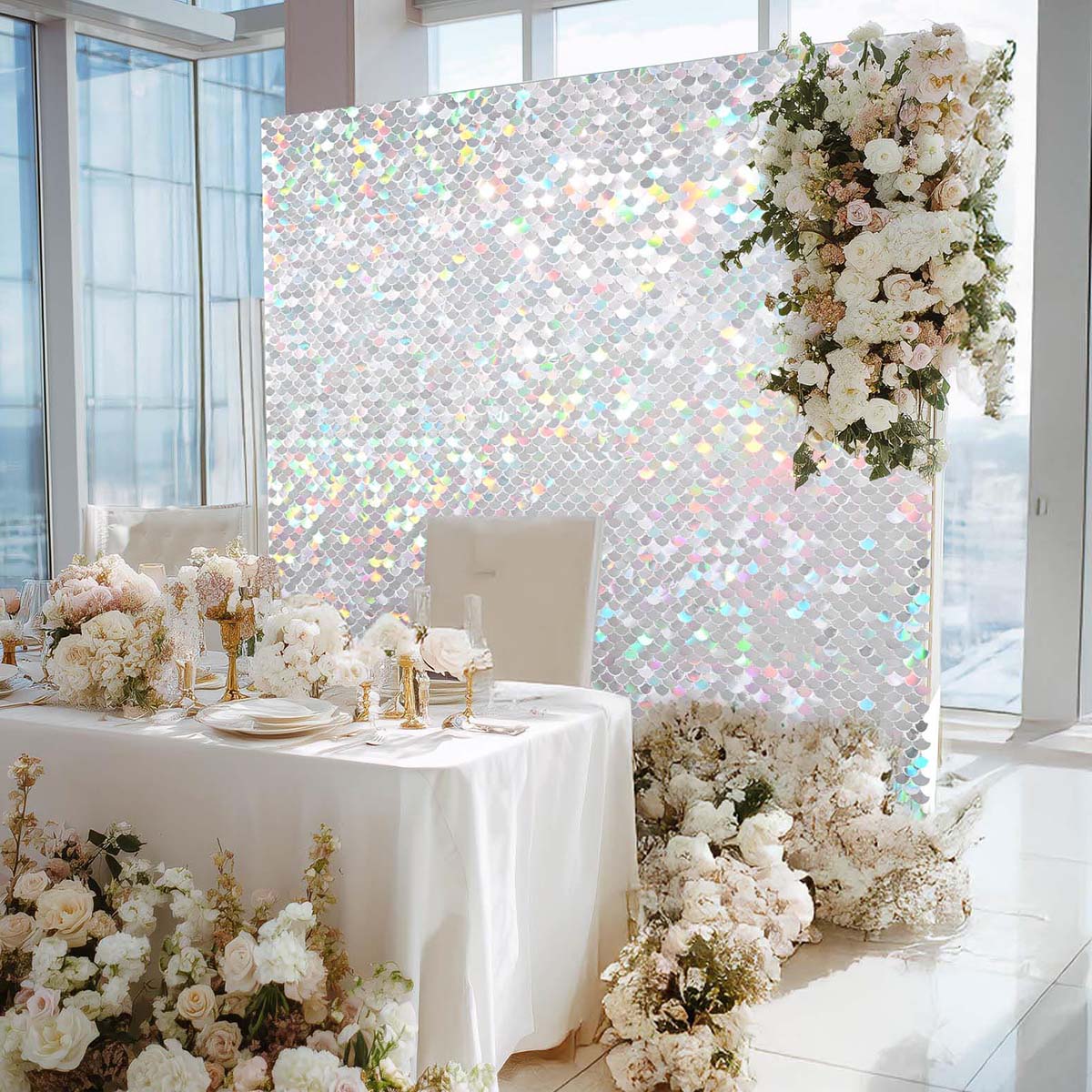 Sign Sequins Arched Sequin Shimmer Wall Decorative Signs Tradeshow Backdrop