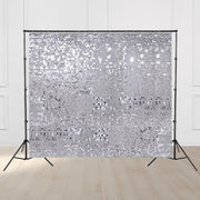 TheDisplayOutlet 10x8.5ft Shimmer Wall Backdrop Stand Kit Trade Show Photo Booth, Silver Image