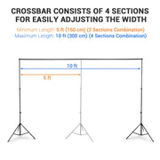 10x7ft Shimmer Wall Backdrop Stand Kit Trade Show Photo Booth