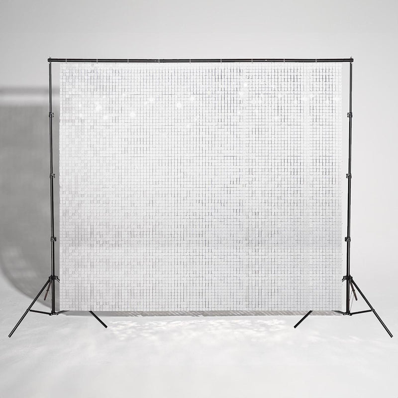 TheDisplayOutlet 10x8.5ft Shimmer Wall Backdrop Stand Kit Trade Show Photo Booth, White Image