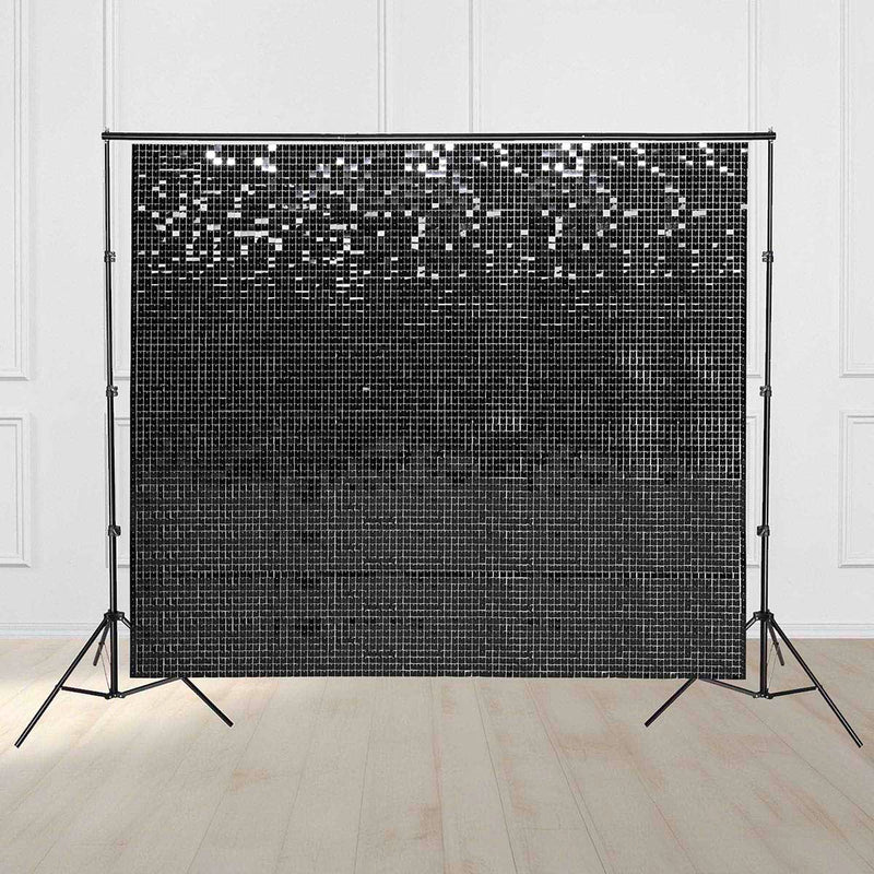 TheDisplayOutlet 10x8.5ft Shimmer Wall Backdrop Stand Kit Trade Show Photo Booth, Black Image