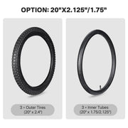 TheDisplayOutlet 3ct. Replacement Bicycle Tires & Tubes for 16"-24" Wheel, 24x2.125 Image