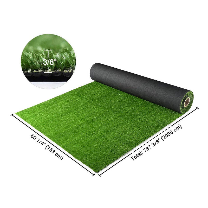 Green Indoor Outdoor Grass Carpet Roll 3/8