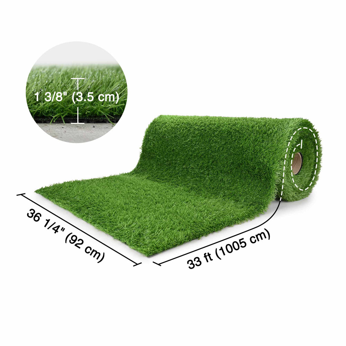 Premium Artificial Turf Rolls 1.38