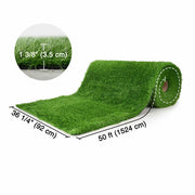 TheDisplayOutlet Artificial Turf Rolls for Playground Backyard 1 3/8" Pile Height, 3x50ft Image