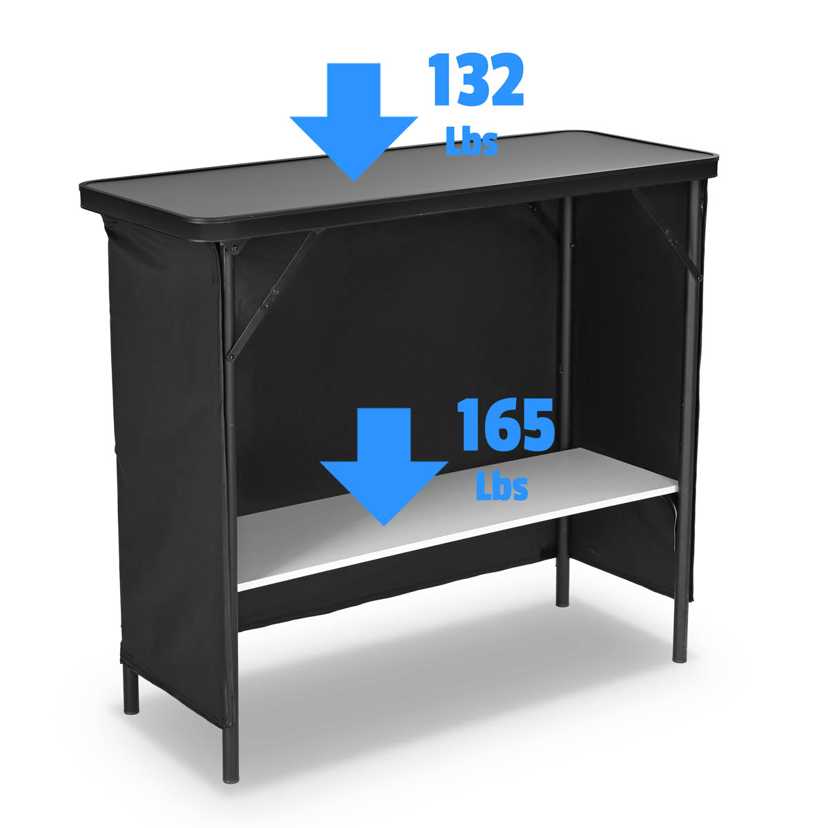Portable Folding Bar Counter Table with Storage