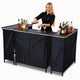 TheDisplayOutlet Portable Folding Bar Counter Table with Storage Image