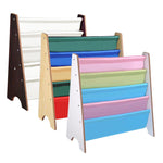 25x11x24 in. Sling Bookshelf for Kids 5 Pockets Book Rack Storage