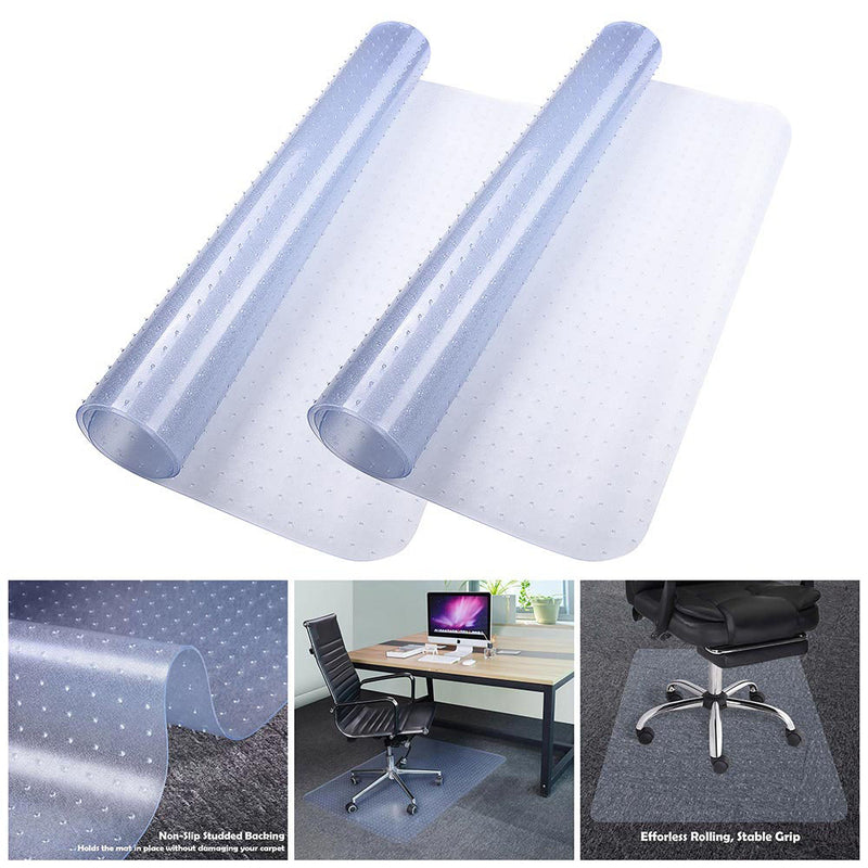 60" x 48" Studded Chair Mat for Low Pile Carpet - 1/8" Thick
