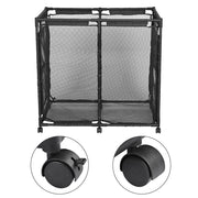 Large Pool Storage Bin Mesh Basket with Casters 37x24x35