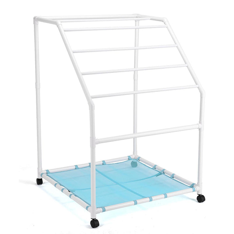 TheDisplayOutlet Pool Towel Holder Free Standing Beach Towel Rack, Blue Image