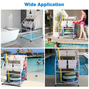 TheDisplayOutlet Pool Towel Holder Free Standing Beach Towel Rack Image