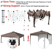 TheDisplayOutlet Pop Up Canopy with Vent & Sidewall 10'x10' Image