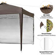 TheDisplayOutlet Pop Up Canopy with Vent & Sidewall 10'x10' Image