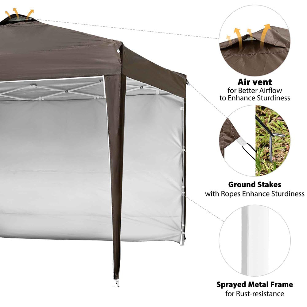 ez up canopy tent Pop Up Canopy with Vent & Sidewall 10'x10'