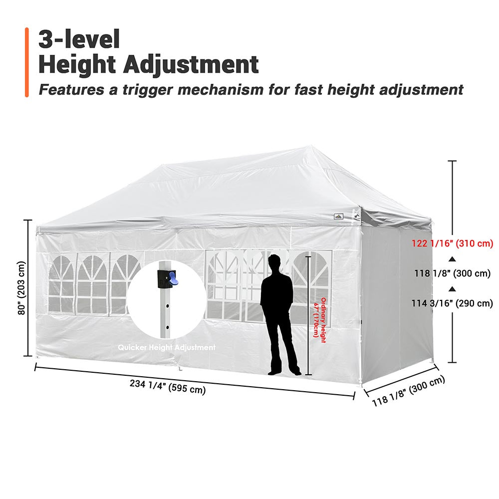 pop up tent huren 10'x20' Waterproof Pop Up Canopy Tent with Sides