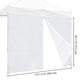 TheDisplayOutlet 1080D Sidewall w/ Zipper for Pop Up Canopy 10'Lx7'H, White Image