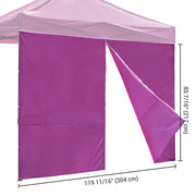 TheDisplayOutlet 1080D Sidewall w/ Zipper for Pop Up Canopy 10'Lx7'H, Vivid Viola Image