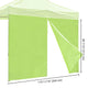 TheDisplayOutlet 1080D Sidewall w/ Zipper for Pop Up Canopy 10'Lx7'H, Green Glow Image