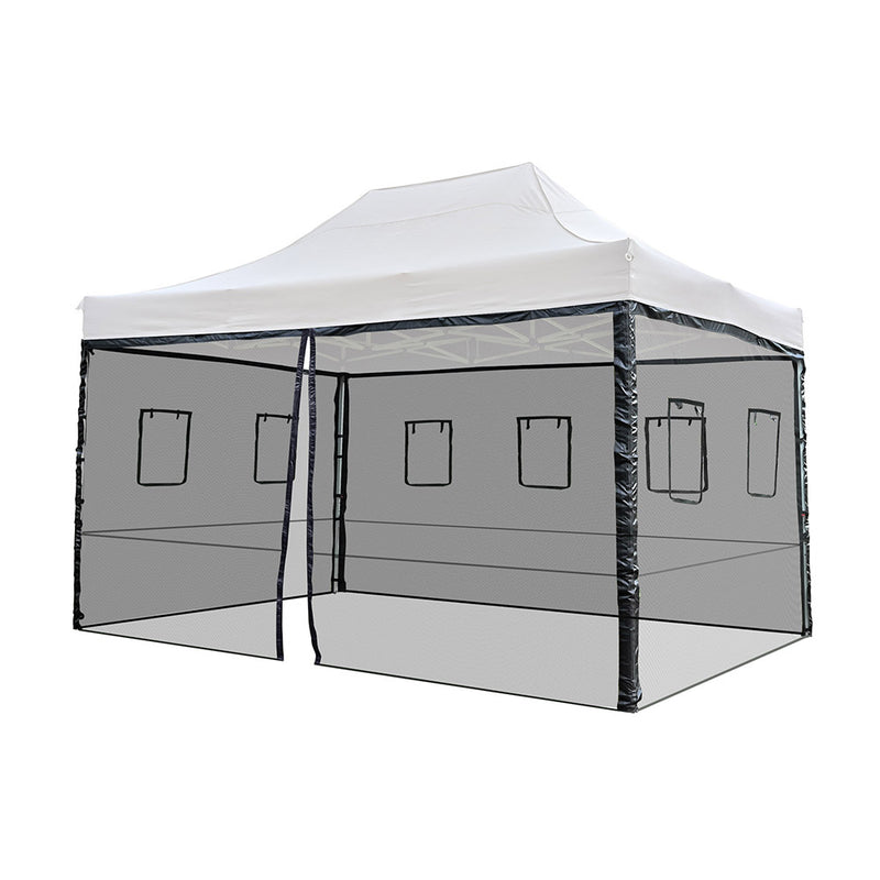 TheDisplayOutlet Netting Mesh Sidewalls for 10x15 Pop Up Canopy Image
