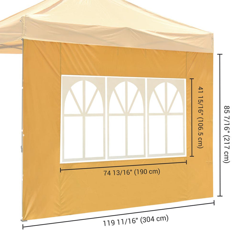 1080D Sidewall w/ Window for Pop Up Canopy 10'Lx7'H
