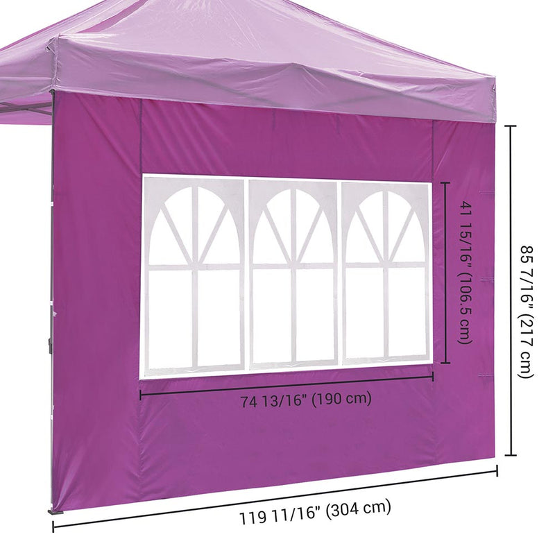 1080D Sidewall w/ Window for Pop Up Canopy 10'Lx7'H