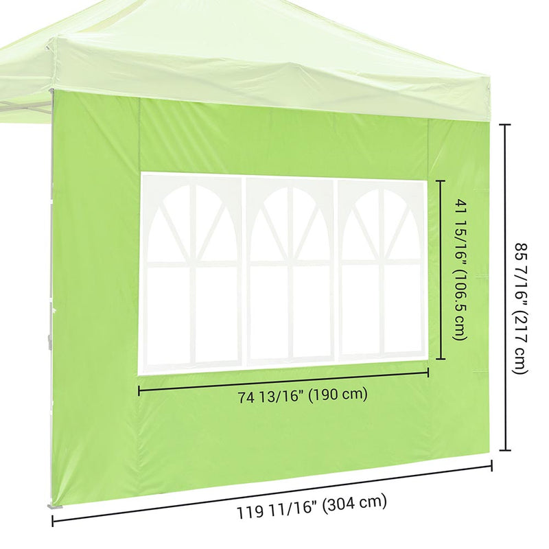 1080D Sidewall w/ Window for Pop Up Canopy 10'Lx7'H