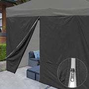 TheDisplayOutlet 10'x7' Sidewall w/ Zipper for Pop Up Canopy CPAI-84, Black Image