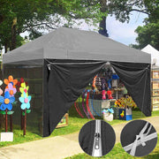 TheDisplayOutlet 15'x7' Sidewall w/ Zipper for Pop Up Canopy CPAI-84, Black Image