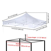 TheDisplayOutlet Clear Pop Up Tent Canopy Top Replacement Roof, 9.7x9.7ft Image
