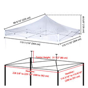 TheDisplayOutlet Clear Pop Up Tent Canopy Top Replacement Roof, 10x10ft Image