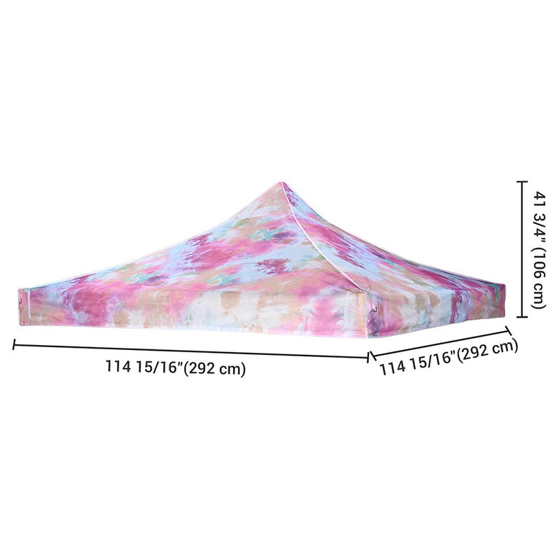 10x10 Canopy Replacement Top Tie-dyed Pink 9'7"x9'7"